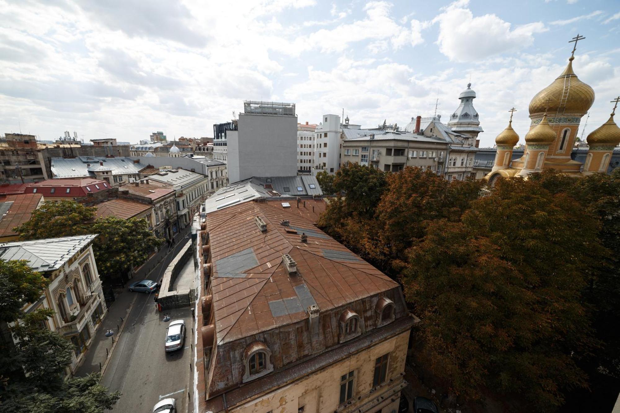 Rooftop Apartment Street Doamnei Boekarest Buitenkant foto